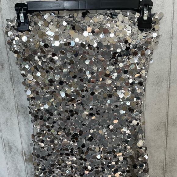 B. Darlin
Sequin Strapless Side Slit Midi Dress fairy core festival S futuristic - Picture 2 of 11